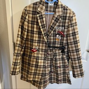 Woman Cartoon Short Suit Set